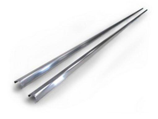 AMP Research 75149-01A PowerStep(TM) Silver Incl. 2 Polished Stainless Steel Strips For Use w/New Style Extrusion-0
