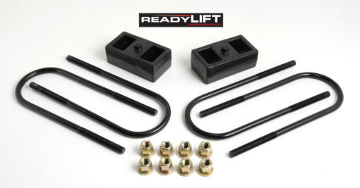 ReadyLIFT 2.0 in. Block Kit OEM Style Model Specific udes Solid Cast Iron Blocks Integrated Locating Pin E-Coated U-Bolts -0