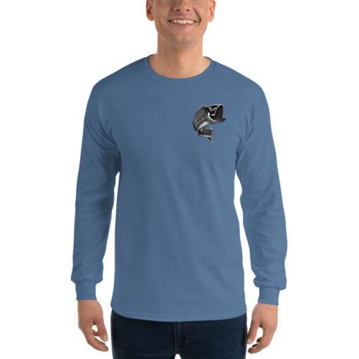Crossed Industries Tire Fish Front Long Sleeve T-Shirt - mockup 04a1b299