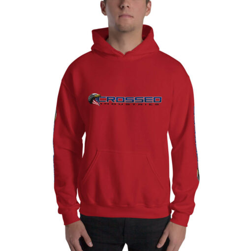 Crossed Industries Military Logo Hooded Sweatshirt - mockup df017fc3