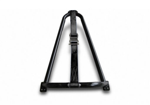 N-Fab Gloss Black Bed Mounted Tire Carrier with Black Strap - BM1TCBK