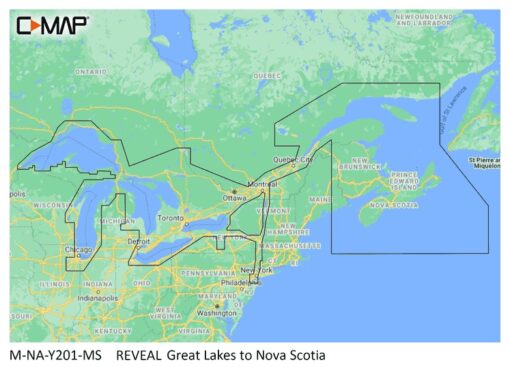 C-MAP Reveal Coastal Great Lakes to Nova Scotia - CMAMNAY201MS