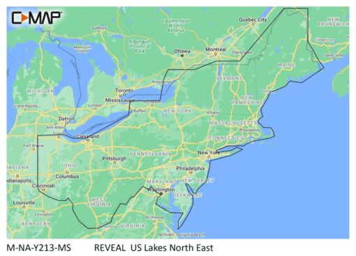 C-MAP Reveal Inland US Lakes North East - CMAMNAY213MS