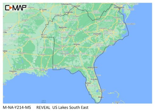 C-MAP Reveal Inland US Lakes South East - CMAMNAY214MS