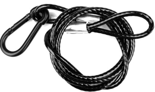DD26 3ft safety cable black coated braided stainless steel rope for merc 150 motor tote -