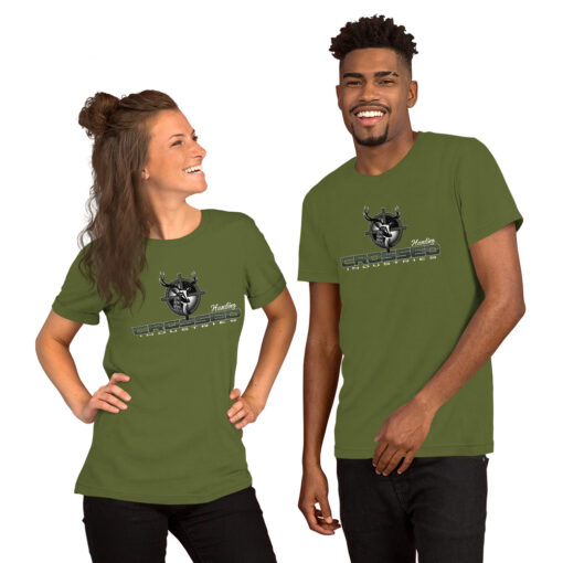 Crossed Industries Hunting Short-Sleeve Unisex T-Shirt - unisex staple t shirt olive front 6206b2426e3d7